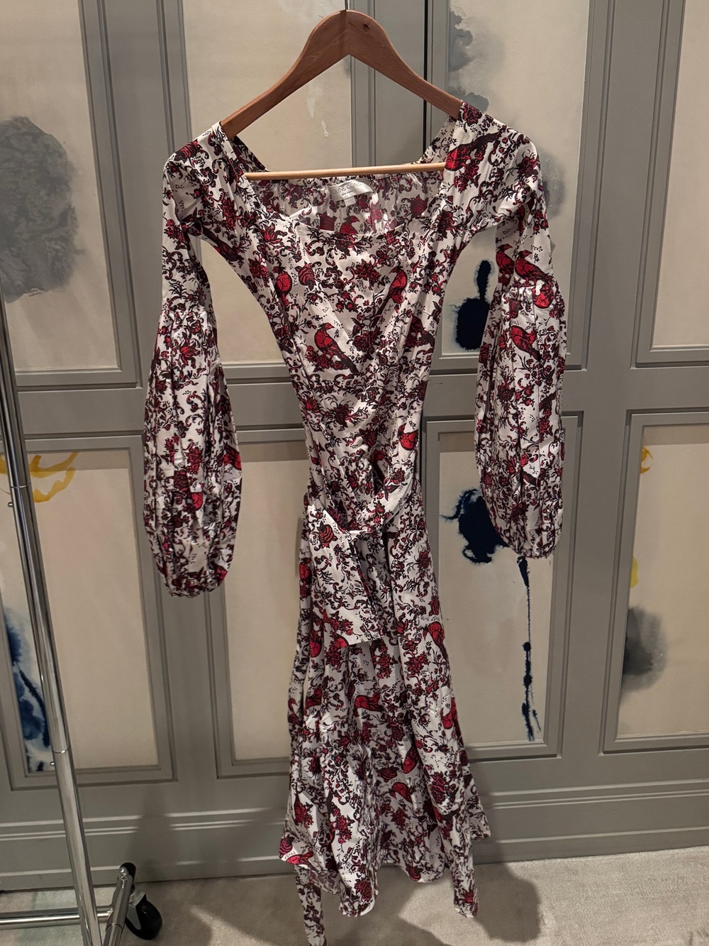 Caroline Constas Floral Tie Dress